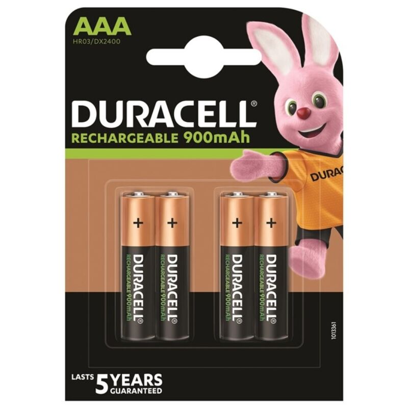 DURACELL - BATERIA RECARREGÁVEL HR03 AAA 900mAh 4 UNIDADE