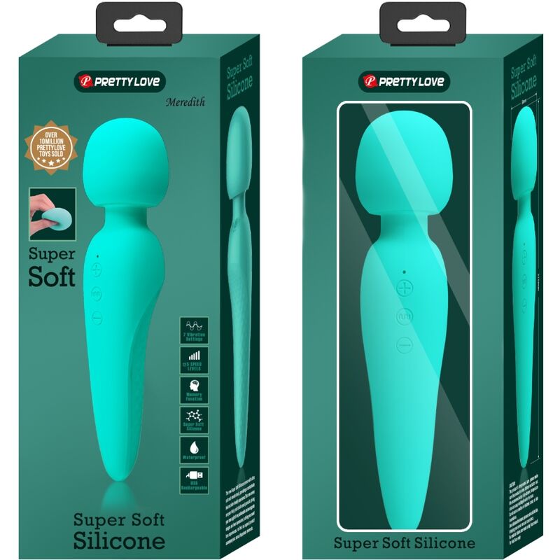 PRETTY LOVE - MAREDITH MASSAGER 12 MODOS DE VIBRAÇÃO AQUA GREEN