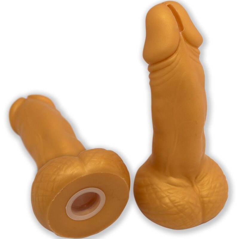 DIABLO PICANTE - COFRE EM FORMATO DE PÊNIS 22,5 CM DOURADO