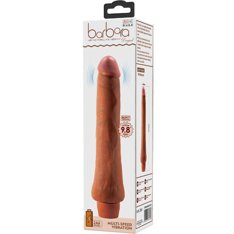 BAILE - VIBRADOR REALISTA DRYAD 25 CM MULATO