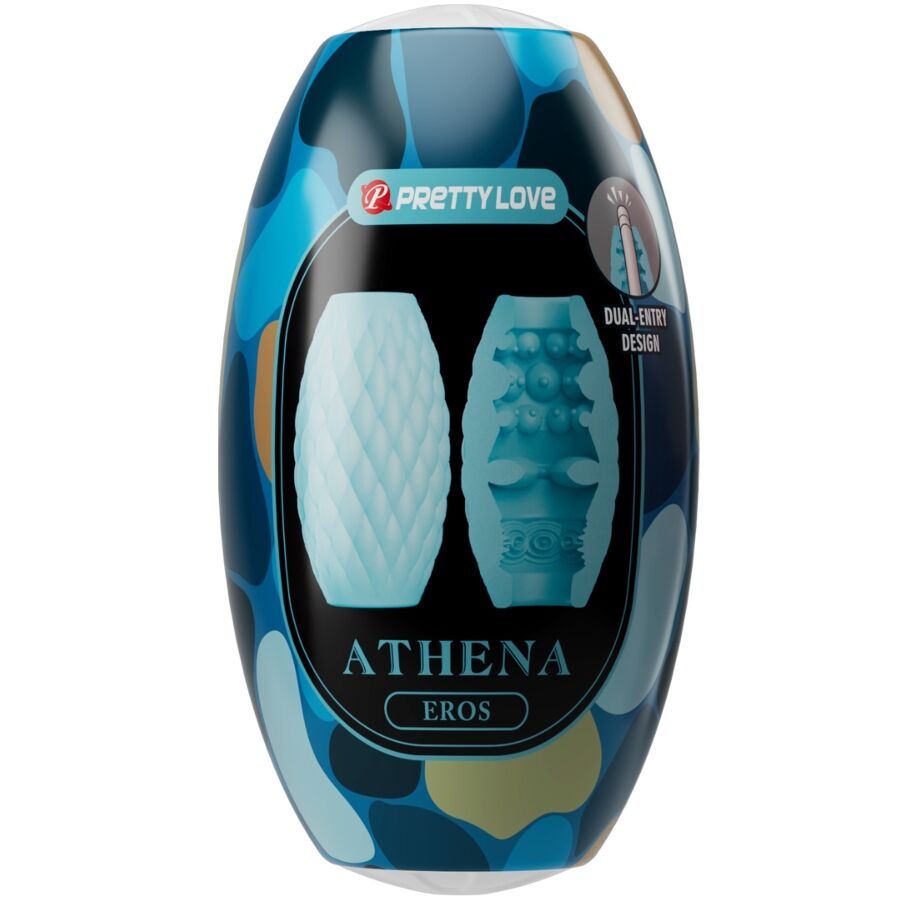 PRETTY LOVE - MASTURBADOR MASCULINO SILICONE ATHENA EROS AZUL CÉU
