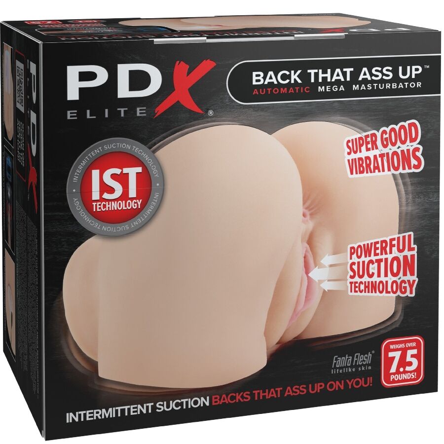 PDX ELITE - MASTURBADOR VIBRATÓRIO REALISTA DE VAGINA E ÂNUS BACK THAT ASS UP