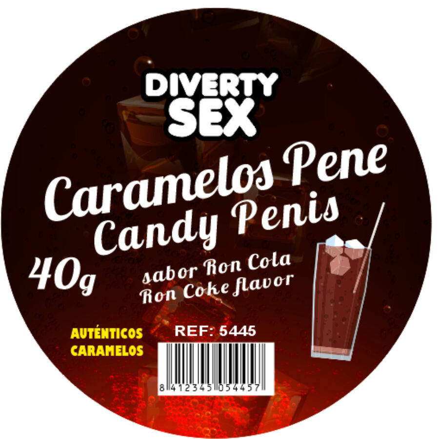 DIABLO PICANTE - 20 DOCES DE PÊNIS COM SABOR RON COLA