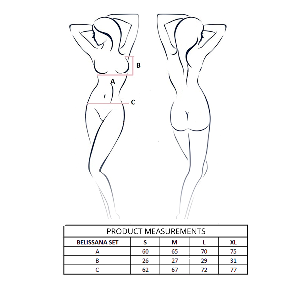 PASSION - CONJUNTO DE SUTIÃ + TANGA BELISSANA PRETO P/M