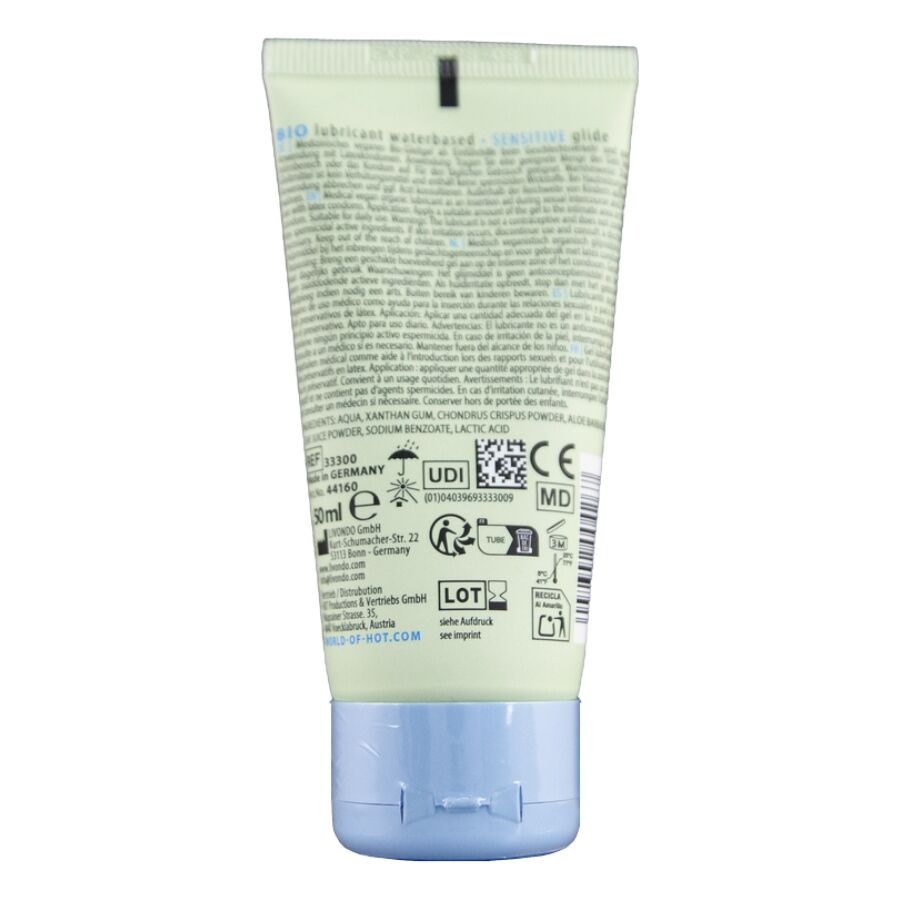 HOT - BIO LUBRIFICANTE À BASE ÁGUA SENSITIV 50 ML