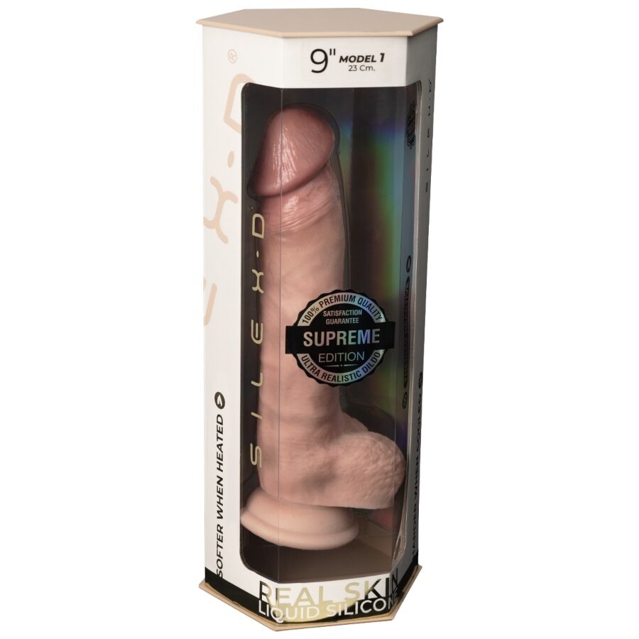 SILEXD - MODELO 1 PÊNIS SUPER REALISTA COM PELE REALISTA TERMO-REATIVO PREMIUM SILEXPAN 22,8 CM