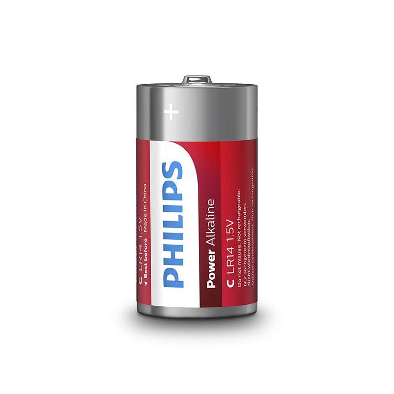 PHILIPS - POWER ALKALINE PILHA C LR14 BLISTER * 2