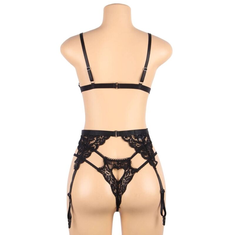 SUBBLIME - SET CONJUNTO TRÊS PEÇAS SUTI + CINTA LIGA + CALA L/XL