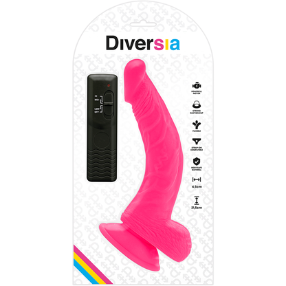 DIVERSIA - VIBRAÇÃO FLEXÍVEL DIVERSIA ROSA 21.5 CM -O- 4.5 CM
