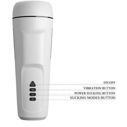 PRETTY LOVE - MASTURBADOR MASCULINO VIBRANTE SIENNA COM VOZ E SUCÇÃO