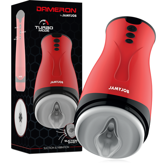 JAMYJOB - MASTURBADOR DAMERON DE SUCÇÃO E VIBRAÇÃO