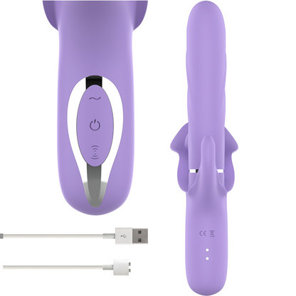 INTENSE - VIBRADOR DE SUCÇÃO MULTIFUNCIONAL BILLIE RECARREGÁVEL COM BOTÃO ROXO