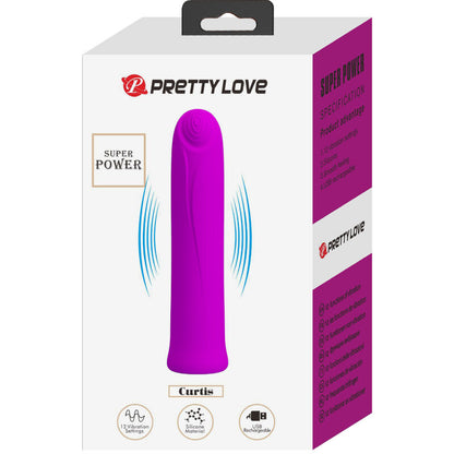 PRETTY LOVE - VIBRADOR CURTIS MINI SUPER POWER 12 VIBRAÇÕES DE SILICONE VIOLETA