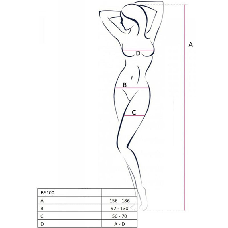 PASSION - BS100 BODYSTOCKING VERMELHO TAMANHO ÚNICO