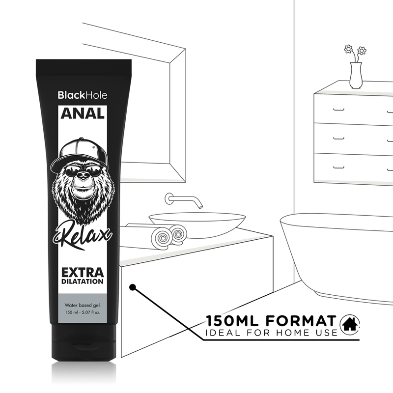 BLACK HOLE - GEL BASE DILATAÇÃO ANAL 150 ML