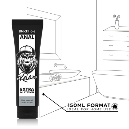 BLACK HOLE - GEL BASE DILATAÇÃO ANAL 150 ML