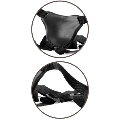 KING COCK - ELITE KIT DE ARNÊS AJUSTÁVEL DELUXE ANEL COM TESTÍCULOS E DILDO 20.3 CM