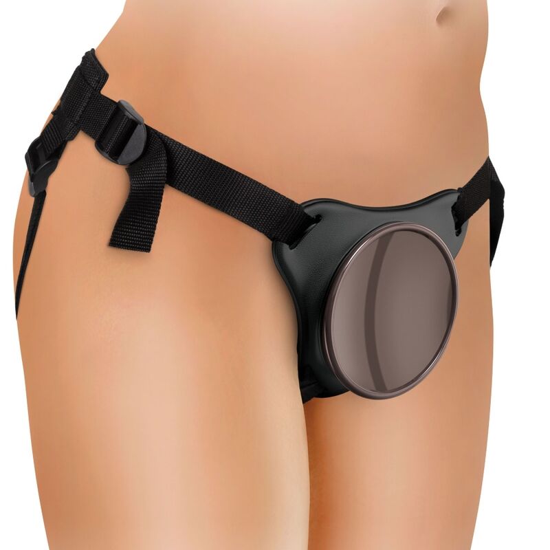 KING COCK - ELITE KIT DE ARNÊS AJUSTÁVEL DELUXE ANEL COM TESTÍCULOS E DILDO 20.3 CM