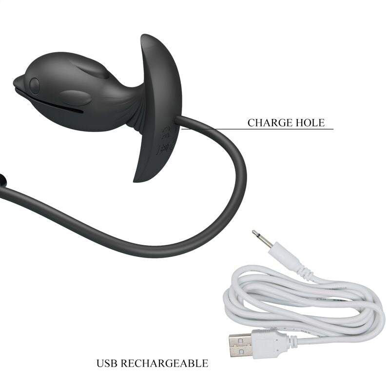 PRETTY LOVE - PLUG ANAL DELFIN INFLÁVEL E RECARREGÁVEL