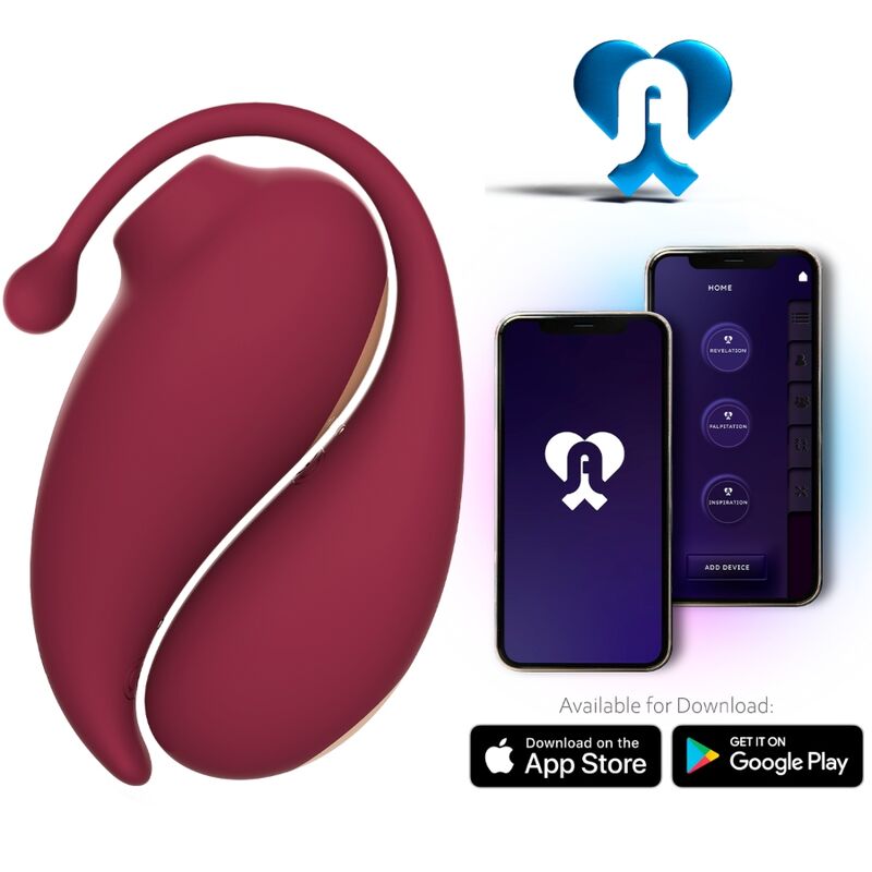ADRIEN LASTIC - SUCKER DE CLITÓRIS DE INSPIRAÇÃO + OVO VIBRATÓRIO VERMELHO - APLICATIVO GRATUITO