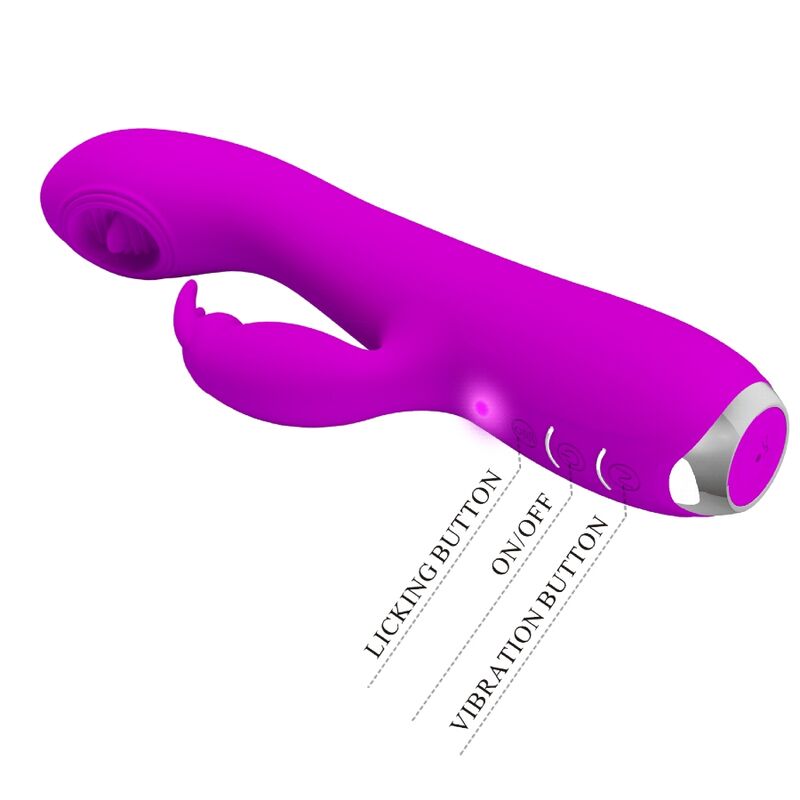 PRETTY LOVE - RACHEL VIBRADOR RECARREGÁVEL COM VENTOSA ROXA