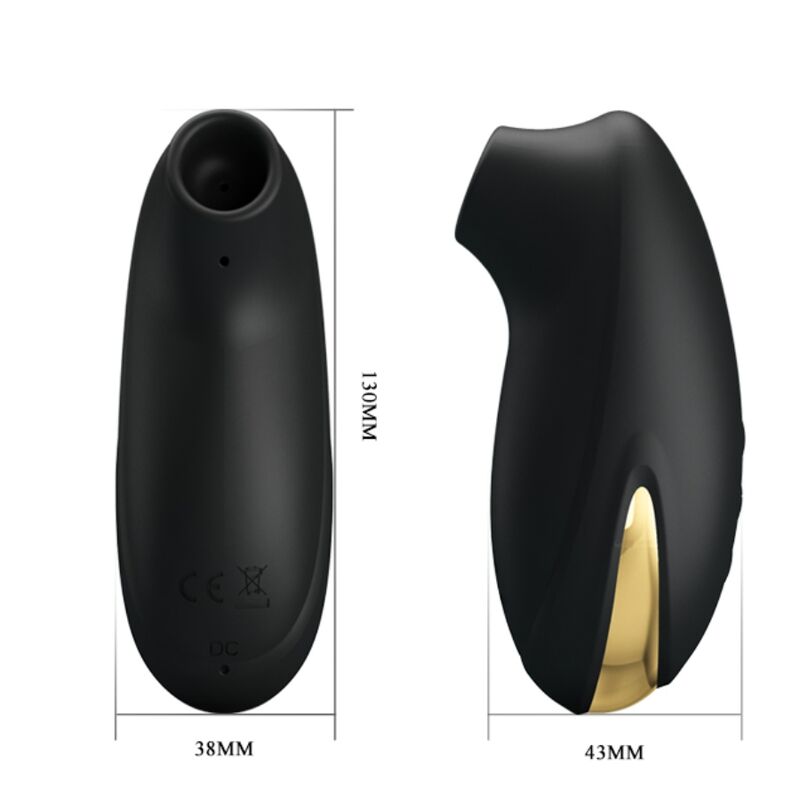 PRETTY LOVE - MASSAGEADOR DE SUCÇÃO RECARREGÁVEL DE LUXO PRETO