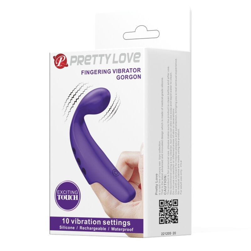 PRETTY LOVE - VIBRADOR DE DEDO RECARREGÁVEL GORGON ROXO