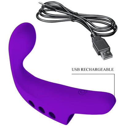 PRETTY LOVE - VIBRADOR DE DEDO RECARREGÁVEL GORGON ROXO