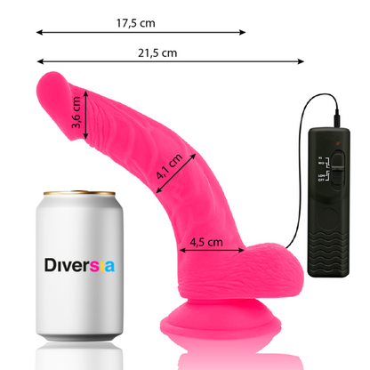 DIVERSIA - VIBRAÇÃO FLEXÍVEL DIVERSIA ROSA 21.5 CM -O- 4.5 CM