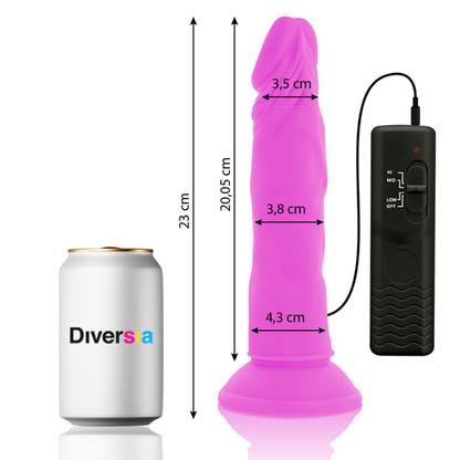 DIVERSIA - FLEXÍVEL VIBRAÇÃO VIBRANTE ROXO 23 CM -O- 4.3 CM