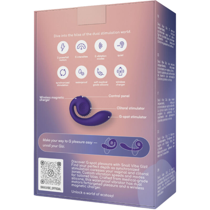 SNAIL VIBE - ESTIMULADOR DUPLO GIZI VIOLETA