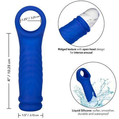 CALEXOTICS - ADMIRAL WAVE PÉNIS COVER LÍQUIDO SILICONE AZUL