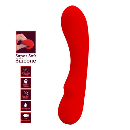 PRETTY LOVE - VIBRADOR RECARREGÁVEL PRESCOTT VERMELHO