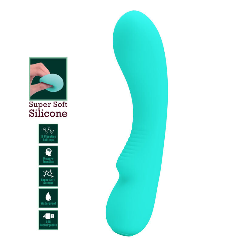PRETTY LOVE - VIBRADOR RECARREGÁVEL PRESCOTT AQUA VERDE