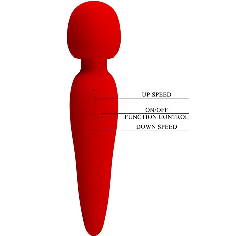 PRETTY LOVE - MAREDITH MASSAGER 12 MODOS DE VIBRAÇÃO VERMELHO