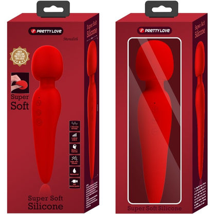 PRETTY LOVE - MAREDITH MASSAGER 12 MODOS DE VIBRAÇÃO VERMELHO