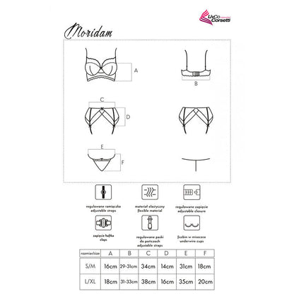 LIVCO CORSETTI FASHION - MORIDAM LC 90552 SUTI + CINTA LIGA + CALA NEGRO L/XL