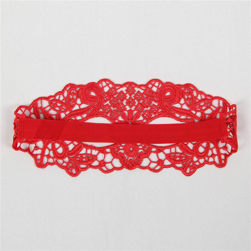 QUEEN LINGERIE - MSCARA DE RENDA VERMELHA