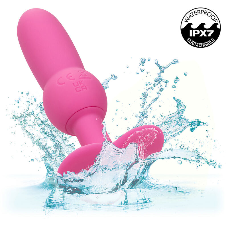 CALEXOTICS - FIRST TIME PLUG ANAL SONDA DE CONTAS 10 VIBRAÇÕES ROSA