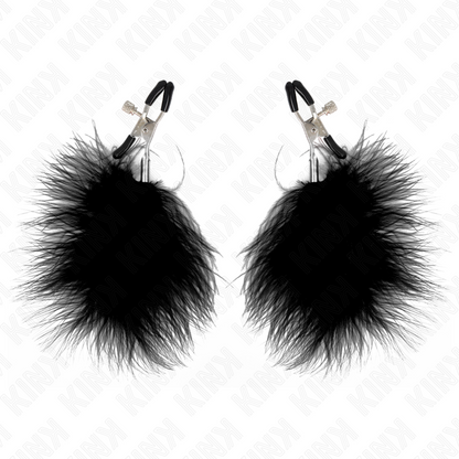 KINK - GRAMPO DE PENA PARA BICOS PRETO 7 CM