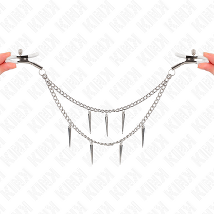 KINK - PINÇAS PARA BICOS COM CORRENTES DE PONTOS 30 CM