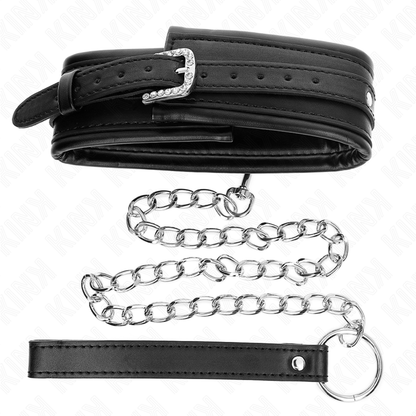 KINK - COLAR COM ALÇA DE FIVELA BRILHANTE 65 CM 48,5 CM X 5,3 CM