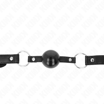 KINK - BOLA TPE PRETA MORDAÇA 4 CM 60 x 2 CM