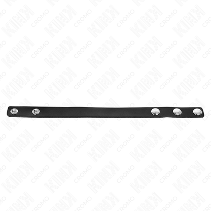 KINK - ANEL DE COURO PARA PÊNIS COM FECHO DE PRESSÃO 21,5 X 1,5 CM