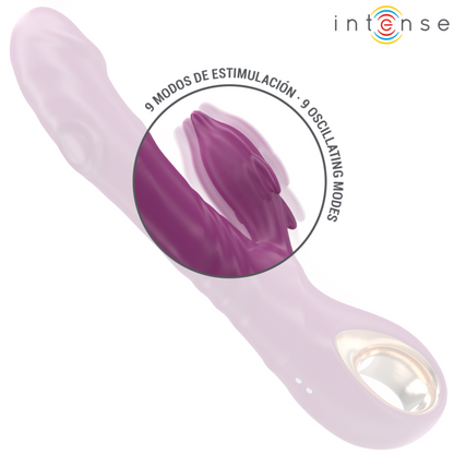 INTENSE - VIBRADOR MULTIFUNCIONAL HALLE COM LÍNGUA ESTIMULANTE DE GOLFINHOS ROXO