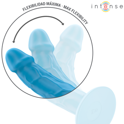 INTENSE - VIBRADOR REALÍSTICO PHOEBE 10 VIBRAÇÕES CONTROLE REMOTO AZUL