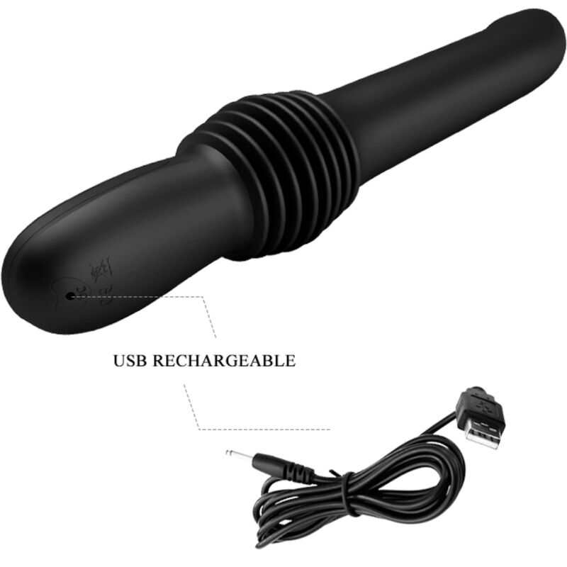 PRETTY LOVE - VIBRADOR PAZUZU 3 MODOS DE IMPULSO PRETO
