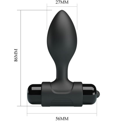 PRETTY LOVE - VIBRA BUTT 10 VIBRAÇÕES PLUG ANAL PRETO