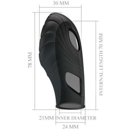 PRETTY LOVE - LICH SILICONE DEDO VIBRADOR PRETO