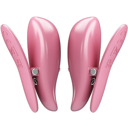 PRETTY LOVE - CAILEY NIPPLE CLAMPS 10 VIBRAÇÕES CONTROLE REMOTO ROSA